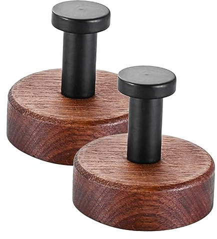 SHOWERORO 2stücke Wandhaken Aus Holz Multifunktionale Kleiderhaken Für Flur Bad Und Küche Selbstklebende Robuste Aufhänger Für Handtücher Mäntel Und Hüte