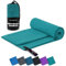 ZENACROSS Mikrofaser Handtuch mit Transportbeutel - Schnelltrocknendes und vielseitiges Fitness Handtuch - Sporthandtuch Größen S - 100 x 50 cm - Petrolgrün