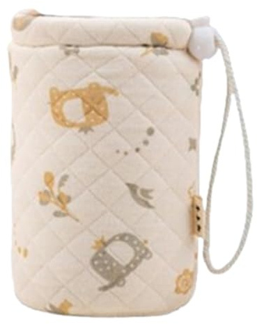 Sghtil Baby Bottle Sleeve - Milk Bottle Warmer Sleeve - Baby Insulated Water Bottle Cover Bottle Bag Case with Retraction Rope for Outdoor Hiking