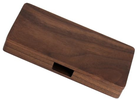 DIYEAH Magnetische Visitenkartenbox Aus Holz Kompakter Business Cards Holder Robuster Kartenhalter Für Reise Und Outdoor Praktisch Für Ausweise Schlichte Kartentasche