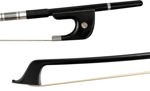 Professioneller Geigenbogen Aufrechter Kontrabassbogen 1/4 Größe Natürliches Rosshaar 70 Cm Kohlefaser-Bogenstange Ebenholzbogen Frosch Warmer Klang Kontrabassbogen