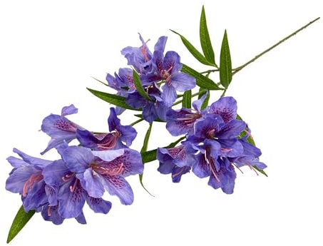 HUFFA Trigeminal Rhododendron Flower - Elegant Wedding Decoration & Living Room Centerpiece(Blue)