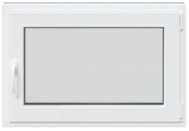 vidaXL Basement Window RISOR 60x90 cm Tilt & Turn - Anthracite PVC Frame - Triple Glazing for Thermal & Sound Insulation - Secure Locking - Versatile for Sheds & Garages
