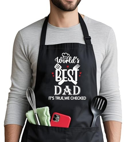 Crahalen Aprons for Men Women Gifts for Dad Mum Nanny Grandad Gifts for Fathers Day Mothers Day Xmas Gift
