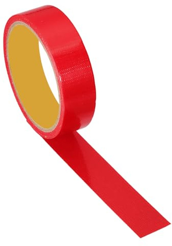 PATIKIL Gaffa Tejp 2,5 cm x 10 meter, vattentät pansartejp inga rester reflekterande lätt att riva av för inomhus utomhus fotografering elkabel användning, röd