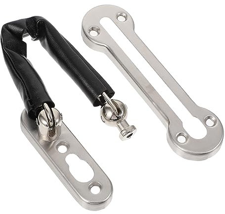 SHINEOFI Stainless Steel Door Chain Lock Sturdy Door Chain Buckle Rust-Proof Dependable Security Latch