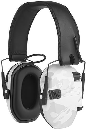 ACEXIER Orejeras electrónicas tácticas de tiro, auriculares antirruido con amplificación de sonido y protección auditiva, plegables (MCAP)