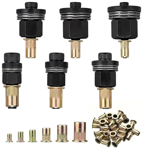 Écrous à Tête De Rivet à Main: 186 Pièces Set De Pince à Écrous Aveugles, Convient Au Kit De Tête De Rivet à Main M3 M4 M5 M6 M8 M10, Riveteuse Pneumatique Kit, Pince à Insert Fileté
