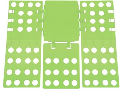Lot de 2 plieuses for t-shirts adultes, pliage rapide, planche à plier les vêtements, plieuse en plastique for buanderie Pour Vêtements(Green)