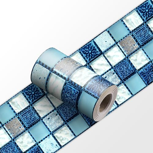 VisitRyl Tapetenbordüre selbstklebend zum Aufkleben für Wohnzimmer Küche Badezimmer Abnehmbare Wasserdicht Bodenleiste PVC Dekorative Bordüre YX-250 10 * 240cm