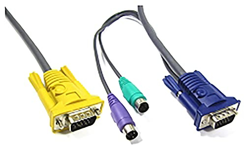 BeMatik - Cable Especial 3 en 1 VGA/PS2 5m (HD15M/HD15M+MD6M+MD6M)