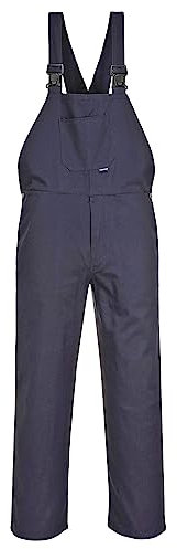 Portwest C881 Salopette en Coton Ajustable pour Hommes Bleu Marine, L