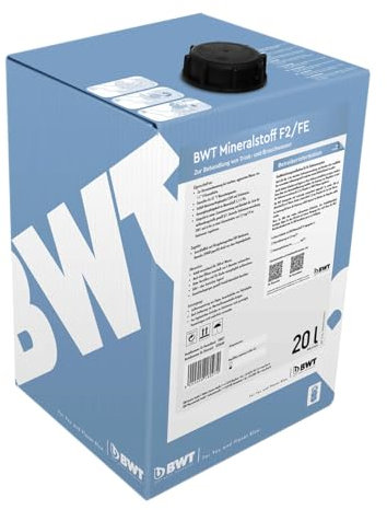 BWT Mineralstoff F2/FE 20l Dosiermittel für Wasserhärte 7–14 °dH | ideal bei mittlerem Wasser | Mineralstoffe für Trink- und Brauchwasser | zuverlässige Wasseraufbereitung| Kalkschutz und Geräteschutz