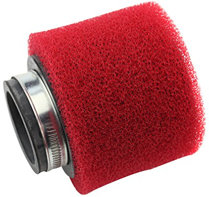 GOOFIT Filtro de Aire Esponja Moto 38mm Vertical Universal Pit Bike reemplazo para 47cc 49cc 50cc Motocross Ciclomotor Pocket Bike Scooter Quad Rojo