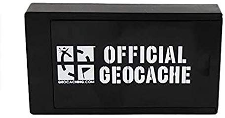 Official Geocaching Magnetic Box, Versteck magnetische Dose schwarz mit Logo Geocache Versteck - Neu