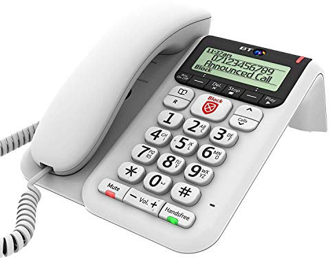 BT Decor 2600 CID TAM: Answer Machine + Call Blocker + Caller Display - Hands-Free Speakerphone (Corded) - Caller ID, TrueCall Advanced Blocking, White