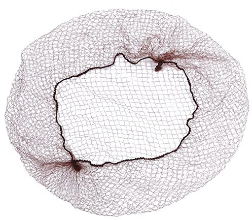 Shappy 200 Pack Hair Nets Invisible Elastic Edge Mesh, Lightweight, Regular 20 Inches Size with 1/4 Inches Opening, Brown Nylon Invisible Hairnet