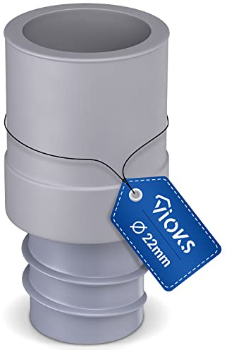 VIOKS Adaptador de desagüe para lavadora de goma, diámetro de 22 mm, para conexión de 19 mm de diámetro, manguera y lavadora