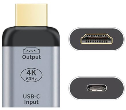 Chenyang Convertitore da USB C a HDMI, Adattatore HDTV (L'HDMI Deve Essere Collegato al Monitor, Non all'Host. È Necessario Utilizzare il Cavo da USB C a C da 10 Gbps, Altri Cavi Non)