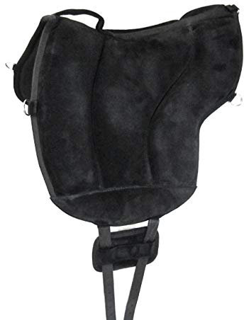 PS Pferdeartikel Wildleder ALIVIO Reitpad mit WBS Kanal & Kammeraufbau durch befüllbare Filzkissen - klettbar- Farbe schwarz