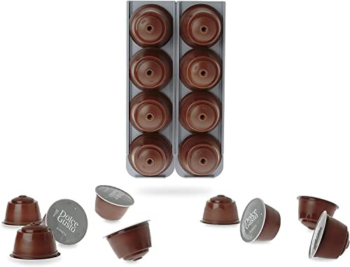 R&R SHOP - Kapselhalter für Nescafè Dolce Gusto, Kleben auf jeder Oberfläche, mit 3M Klebstoffen, je 4 Kapseln, 100% - 2er Set