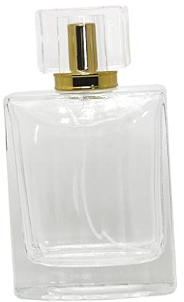 jojomis Botella de perfume de vidrio transparente vacía, botella de perfume decante, recargable, portátil, para viajes, 12 x 6,7 cm, café
