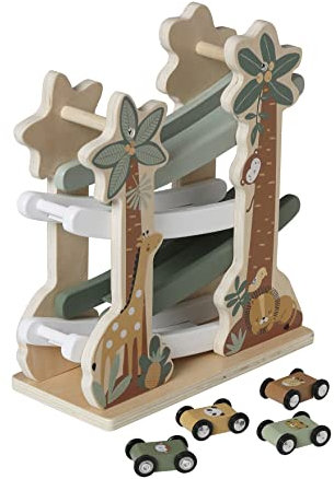 VERTBAUDET Le Toboggan des Animaux Tanzanie en Bois FSC® Vert TU