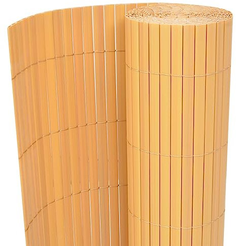 INLIFE Recinzione da giardino double face, in PVC, 90 x 300 cm, giallo, 3,58 kg, 43624