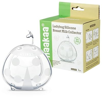 Recolector de Leche Materna de Silicona LadyBug 40 ml – Colector de Leche Materna con Succión Suave – Diseño Portátil Reutilizable – Uso en Lactancia Materna Libre de BPA, PVC y ftalatos – Haakaa