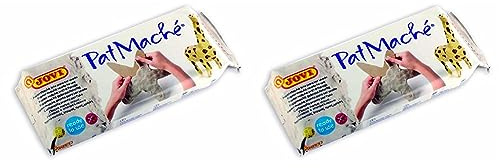 Jovi Pappmaché, gebrauchsfertige Papiermasse zum Modellieren, lufttrocknend, 1 Packung mit 680 g (Packung mit 2)