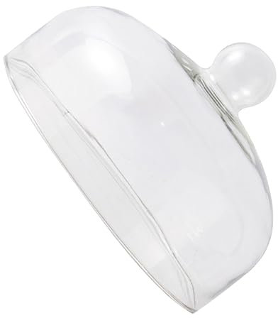 UPKOCH Couvercle En Verre Pour GâTeau - Cloche Transparente Pour Desserts, Fruits, Micro-Ondes, RéFrigéRateur, Mariage, Banquet - 18X18X14.5Cm