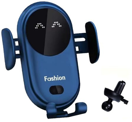2025 Gumaxx Phone Holder, Handyhalterung Auto mit Ladefunktion, 360° Drehbar Handyhalterung, Schnell Aufladende Kabelloses Autoladegerät, Wireless Car Charger, Handyhalter für Auto Lüftung (Blau)