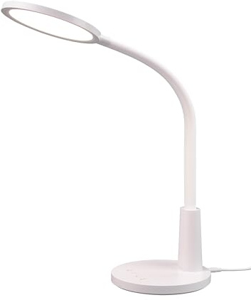 Reality Leuchten LED Schreibtischleuchte Sally R52671101, Kunststoff Weiß matt, inkl. 8.4 Watt LED, 4-fach Touch, Timer-Funktion |