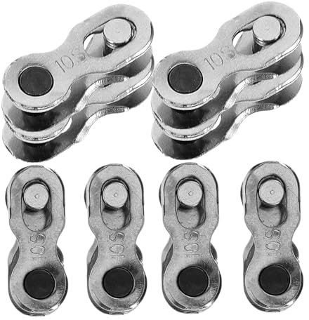 POPETPOP 8pcs Bike Chain Connectors Quick Release Cycling Chain Buckles Easy Installation for Bike Riding Outdoor