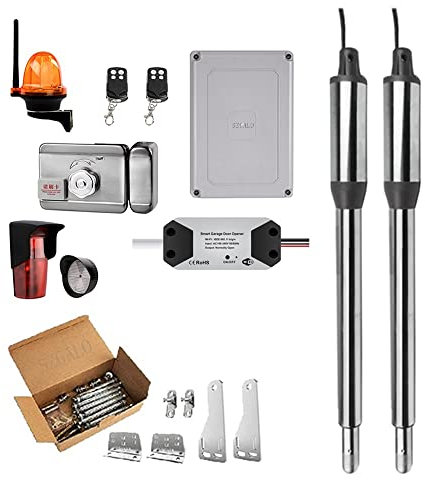 Motori per Cancelli, Tuya WIFI Apri Cancello Automatico Casa Fattoria Villa Cancello Battente for Lungo O 600LB Più Facile Apri Cancello Attuatore Lineare Più Vicino for Vialetto(TUYA KIT K)