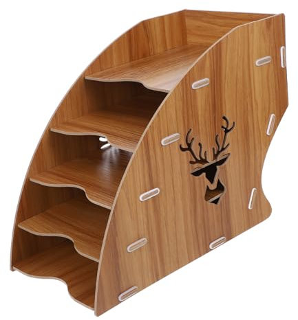 DIYEAH Magazine Holder Fächern Eleganter Schreibtisch Organizer Für Büro Und Zuhause Aufbewahrung Von Dokumenten Rechnungen Und Zeitschriften
