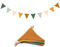 Dinghaole2.6 Mètres Guirlande Fanions Tissus,Guirlande de fanions en Tissu Double Face,Drapeaux de Triangle Décoration,Banderole en Tissu,Banderole pour bébé,Guirlande de Fanions pour Chambre d'enfant