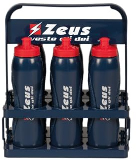 Etoile Kit Cestello con 6 Borracce per Zeus Sport Calcio Calcetto Relax Fitness Palestra Ciclismo Training Allenamento Accessori Partita Gara Tempo Libero Equipment