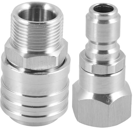 Cabilock 2stücke Hochdruckreiniger-schlauchadapter Schnellanschluss-kit Edelstahl Hochdruckreiniger-anschluss Hochdruckreiniger-teile Hochdruckreiniger-zubehör