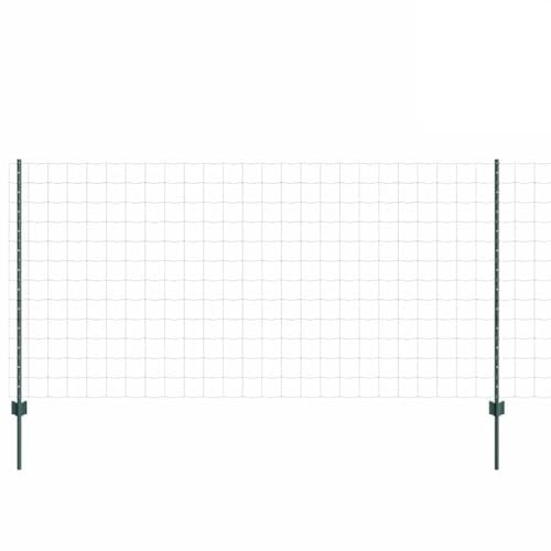 vidaXL Fence with Post Green, Garden and Terrace, Modern Privacy Partition, Weatherproof Fence System, Durable Backyard Panels, Space Divider, Outdoor Enclosure