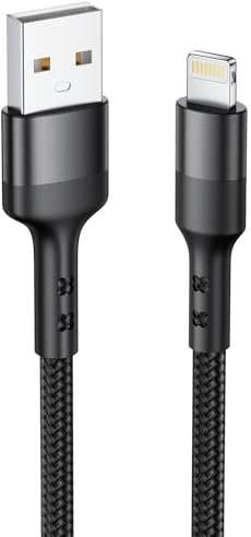 Baileku Cavo iPhone, 1M Cavo Lightning USB Certificato MFi Cavetto Caricatore iPhone Filo Carica Rapida Nylon Cavo Ricarica Caricabatterie per iPhone 14 13 12 11 Pro Max Mini XS XR X 8 7 6 SE, iPad