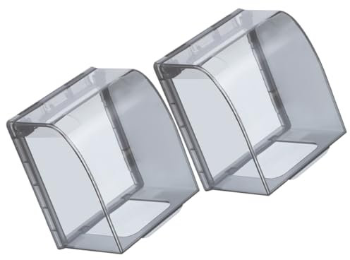 FIXOSHEE 2pezzi Coperchio Protettivo Per Prese Elettriche Per Bagno e Ufficio Copertura Resistente All Per Sicurezza Elettrica