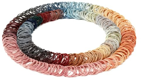 300 st elastiska hårband, 2 mm tunna hårnoppor för kvinnor och flickor - flerfärgade hästsvanshållare (blandade färger)
