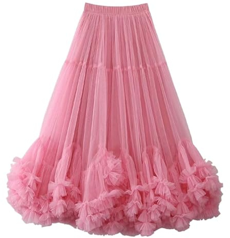 Gonna Lunga Donna Gonna In Tulle Donna Danza Classica M Maxi Di Tulle Ballerina Balze Bianca Bianca Gonnellino Danza Classica Vestito A Cerchio Lunga In Tutu Mezze Punte Di A Strati Rosa Rosa