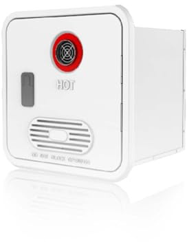 Chauffe-Eau Instantané Sans Réservoir Pour VR, Eau Chaude Immédiate, DC 12V Avec Porte 15x15 Pouces Et Télécommande, Compatible Haute Altitude Pour Camping-Car Caravane(White)