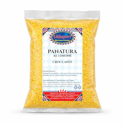 HOME LINE Panatura al Limone con Aroma Naturale, per pesce, 1000 g | Farina di frumento con aroma naturale di limone, spezie, olio vegetale e lievito di birra, dal profilo agrumato.