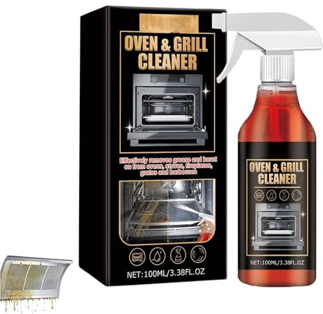 Backofen & Grillreiniger, Backofenreiniger Extra Stark,Ofenreiniger,Selbstarbeitender Reiniger und Fettlöser für Backofen,Oven und Grill Cleaner,Löst Hartnäckige Verkrustungen