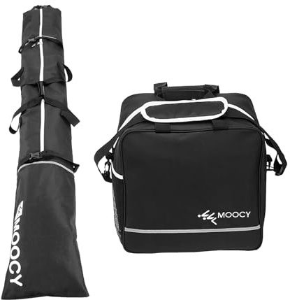 Generico Gepolsterte Skitasche, Snowboardtasche für Flugzeug, Snowboardtasche, Rolltasche, Outdoor Camping mit Stiefeltasche für Herren/Damen