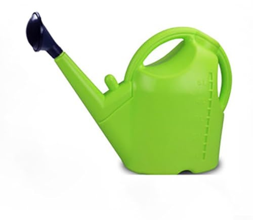 Grande annaffiatoio da 5 litri con beccuccio lungo rimovibile, vaso in plastica per piante da esterno, fiori, cura del prato, accessori per serra, blu/verde (verde)