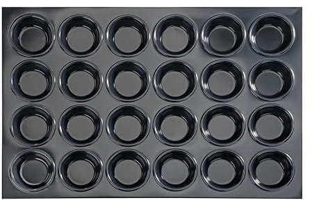New Star Foodservice 37937 - Molde antiadherente de aluminio de grado comercial para 24 magdalenas
